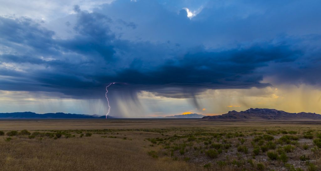 Lightning strikes in Utah's West Desert