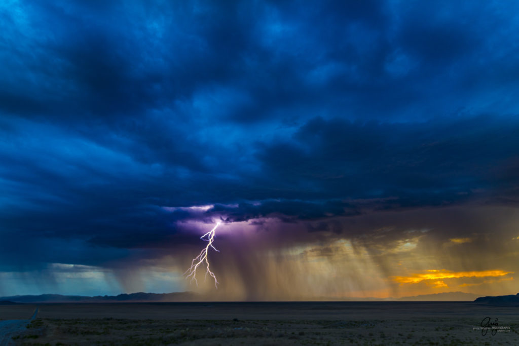 Lightning strikes in Utah's West Desert
