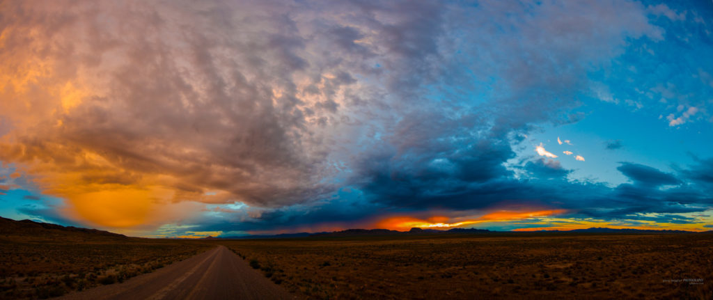 sunset, sunset after storm Utah&#039;s West desert, storm clouds at sunset,
