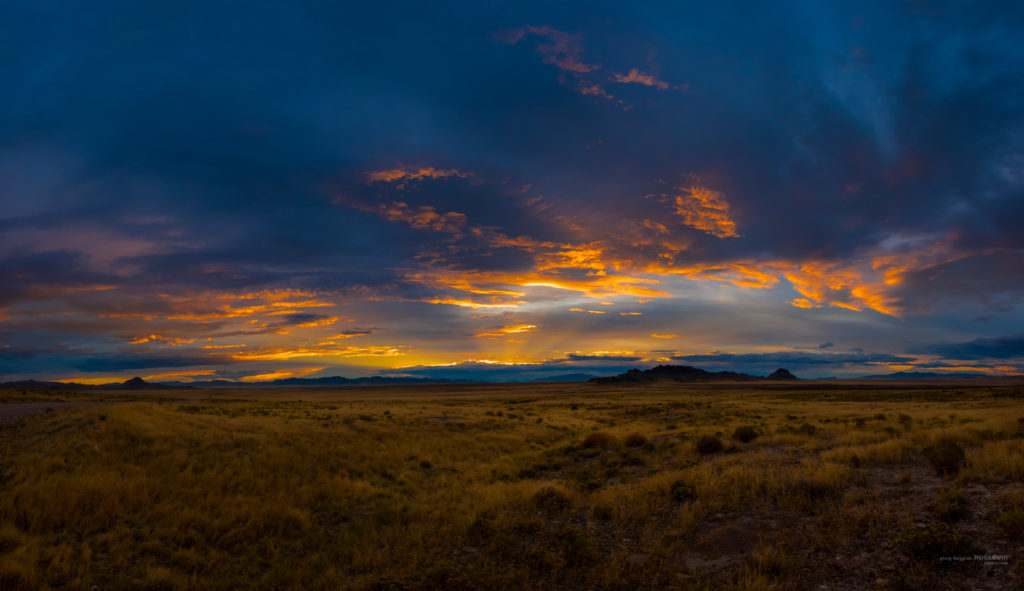 sunset, sunset after storm Utah&#039;s West desert, storm clouds at sunset,